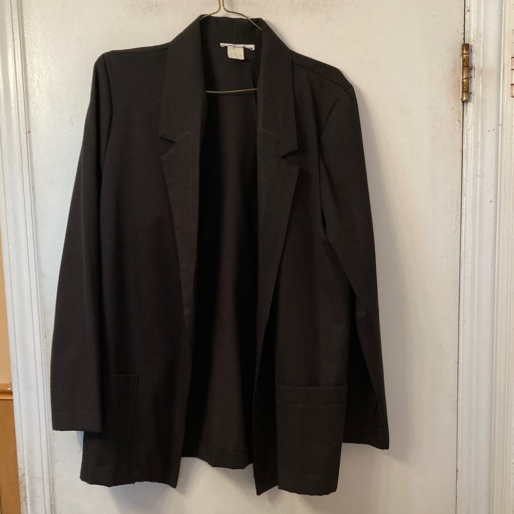 Vintage 80’s Classic Black Unconstructed Blazer - Size 10